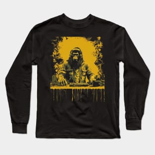 Bigfoot DJ | Funny Retro EDM Festival Bigfoot Long Sleeve T-Shirt